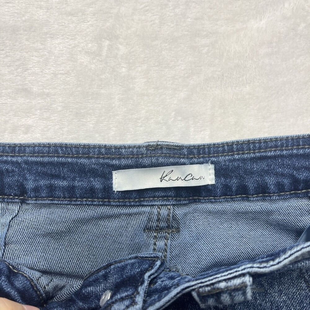 KanCan Avery Straight Leg Cargo Jeans Women’s Sz 7/27 Y2K Mid Rise Fading Denim - Picture 2 of 10